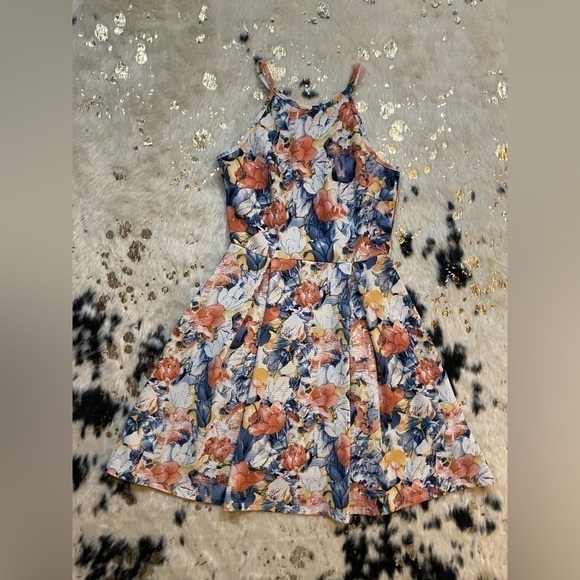 𝅺SOPRANO Women’s Multicolor Floral Spaghetti Strap Dress Size Small - Picture 1 of 8